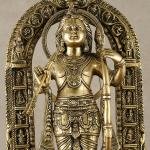 Brass Ram Lalla Statue with Arch | 24" x 12" x 8" (61 x 30.5 x 20.3 cm) | 17.2 kg Superfine Enhanced Carving | Temple Grade Divine Art | Child Form